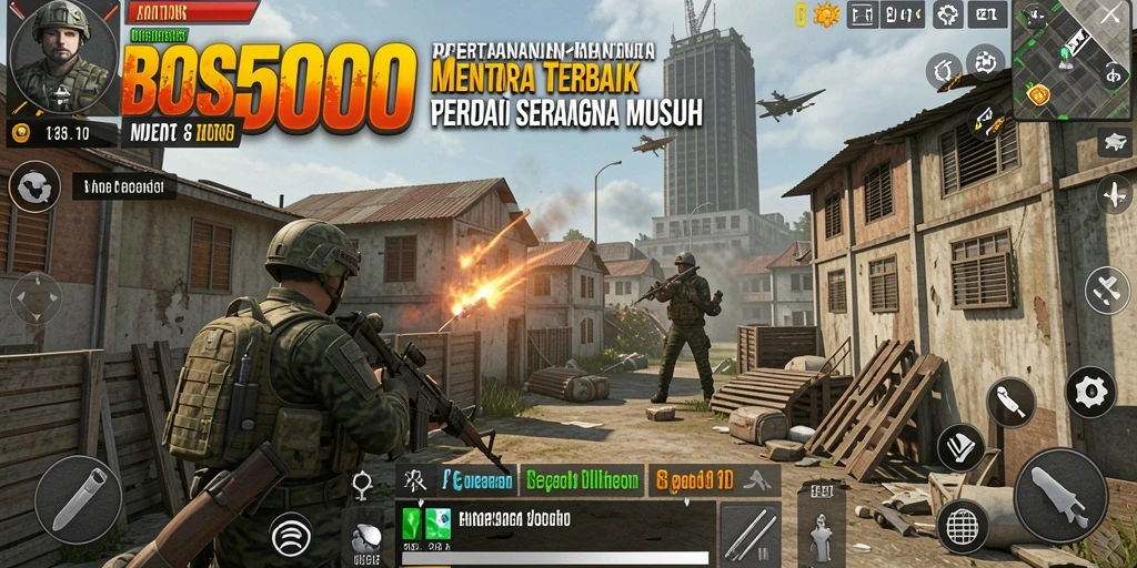 Menampilkan aksi mendebarkan dalam game Tower Defense.