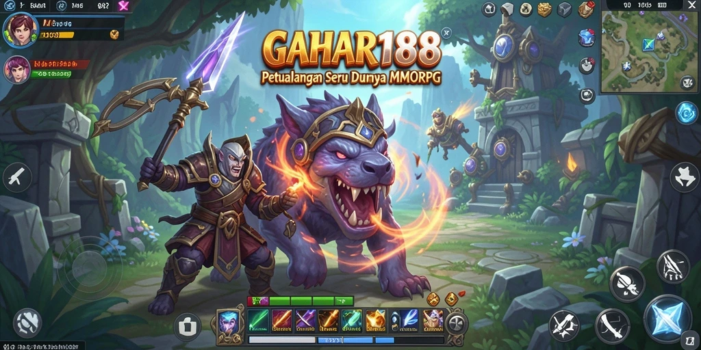 Screenshot gameplay GAHAR188 menampilkan petualangan seru dalam dunia MMORPG.