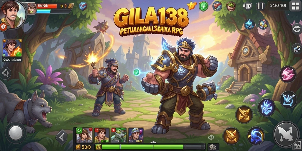 Tangkapan layar menampilkan aksi seru dalam dunia GILA138.