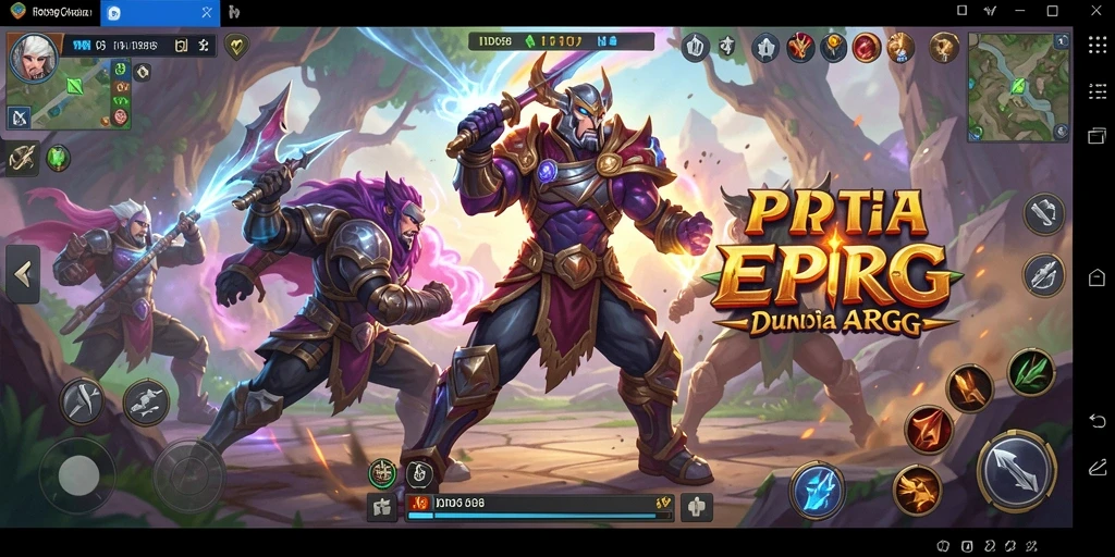 Tampilan seru gameplay ARPG ID098 dengan pertarungan epik dan karakter yang beragam.
