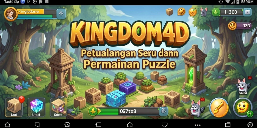 Tampilan menarik gameplay KINGDOM4D menantang pemain memecahkan teka-teki.