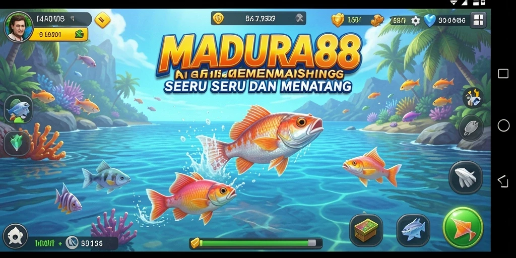 Tampilan gameplay MADURA88 dengan aktivitas memancing yang seru.