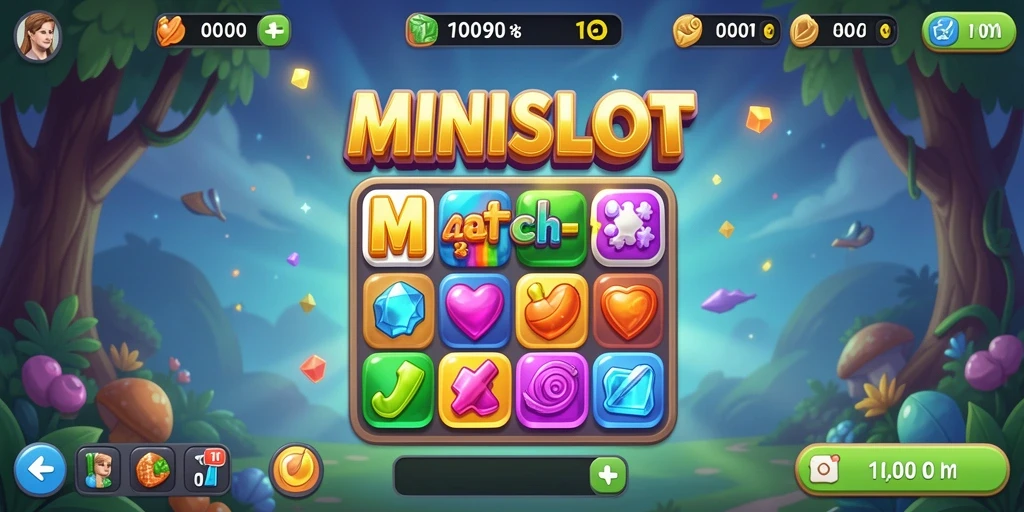 Tampilan gameplay MINISLOT yang menarik dalam kategori Match-3.