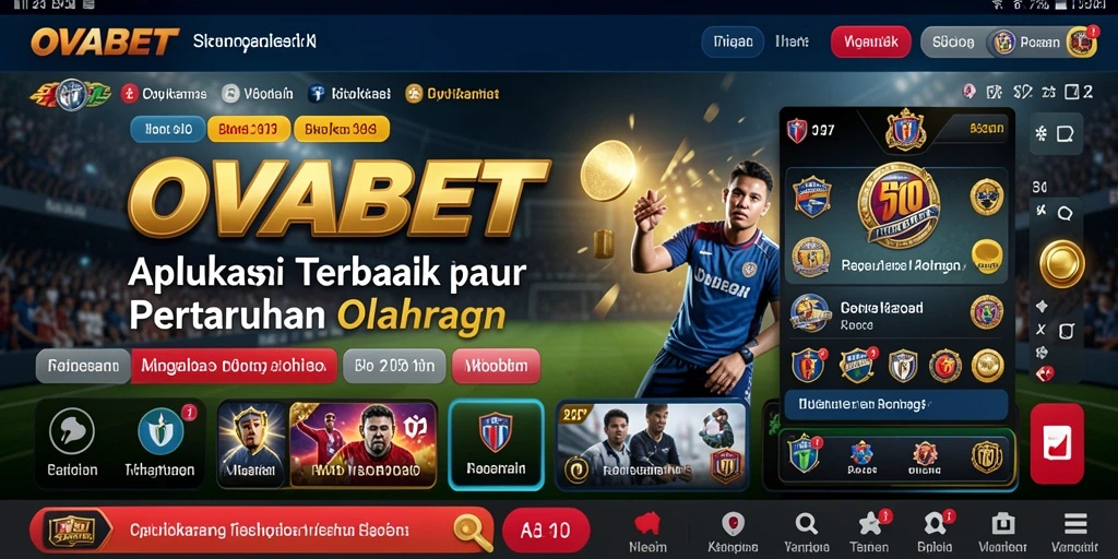 Tangkapan layar OVABET menunjukkan pengalaman taruhan olahraga yang mendebarkan.