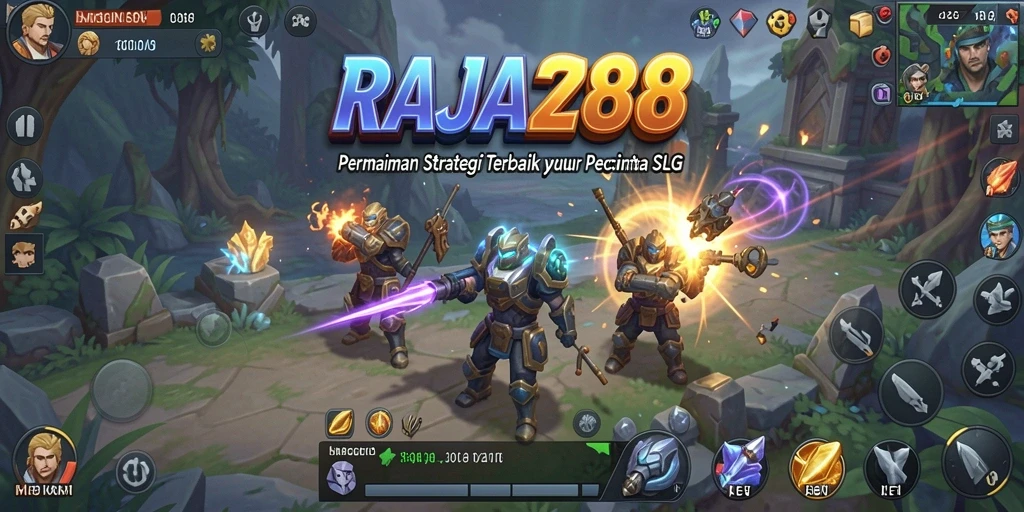 Screenshot gameplay RAJA288 yang menampilkan strategi dan pertarungan epik.