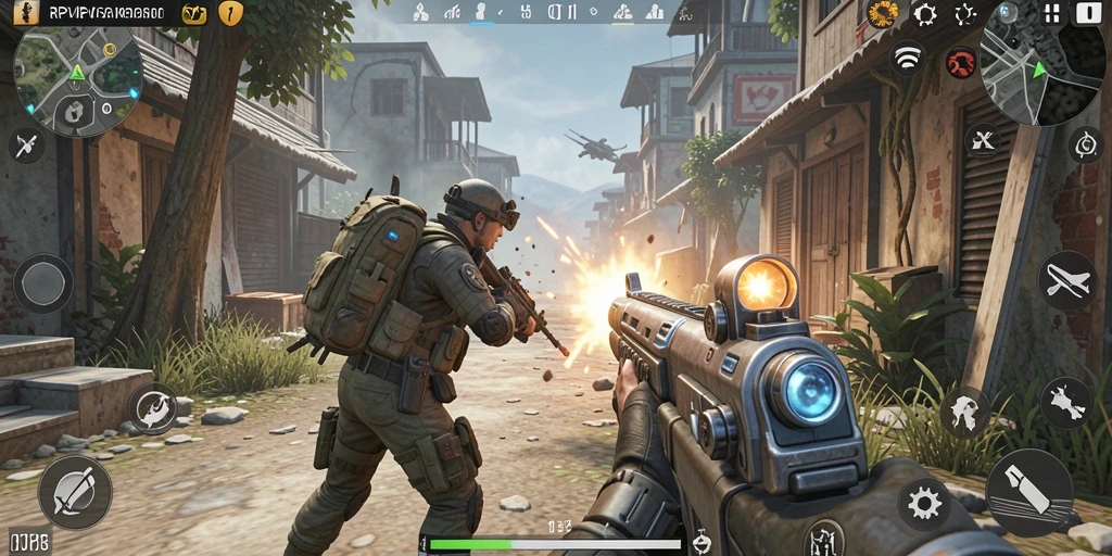 Screenshot RPVIP6 menampilkan momen intense dalam gameplay TPS.
